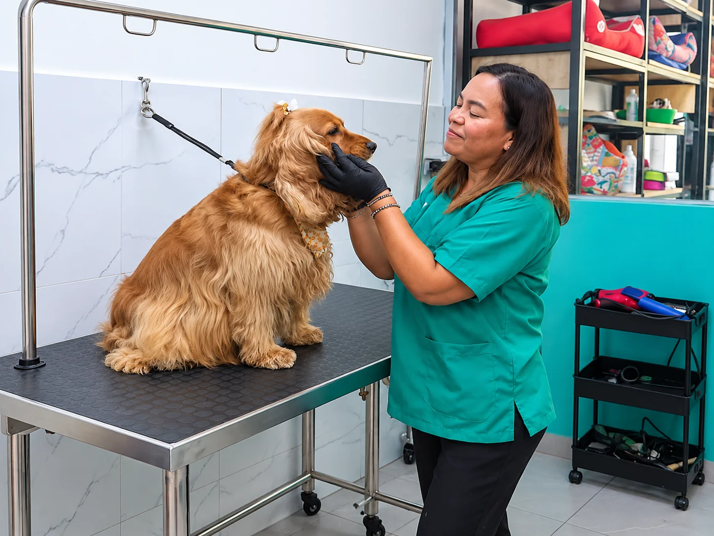 Atención de peluquería personalizada en Masqotina